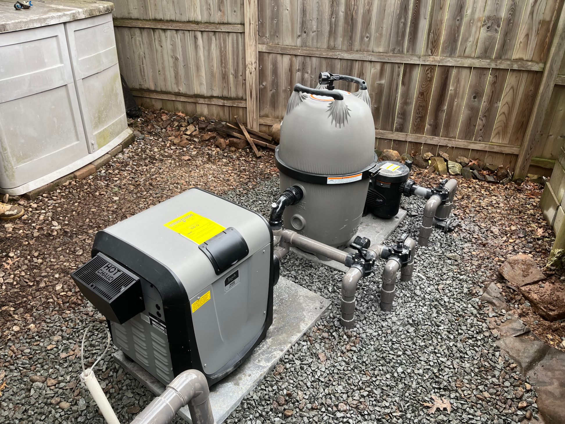 Brand new filter and heater installed after equipment upgrade